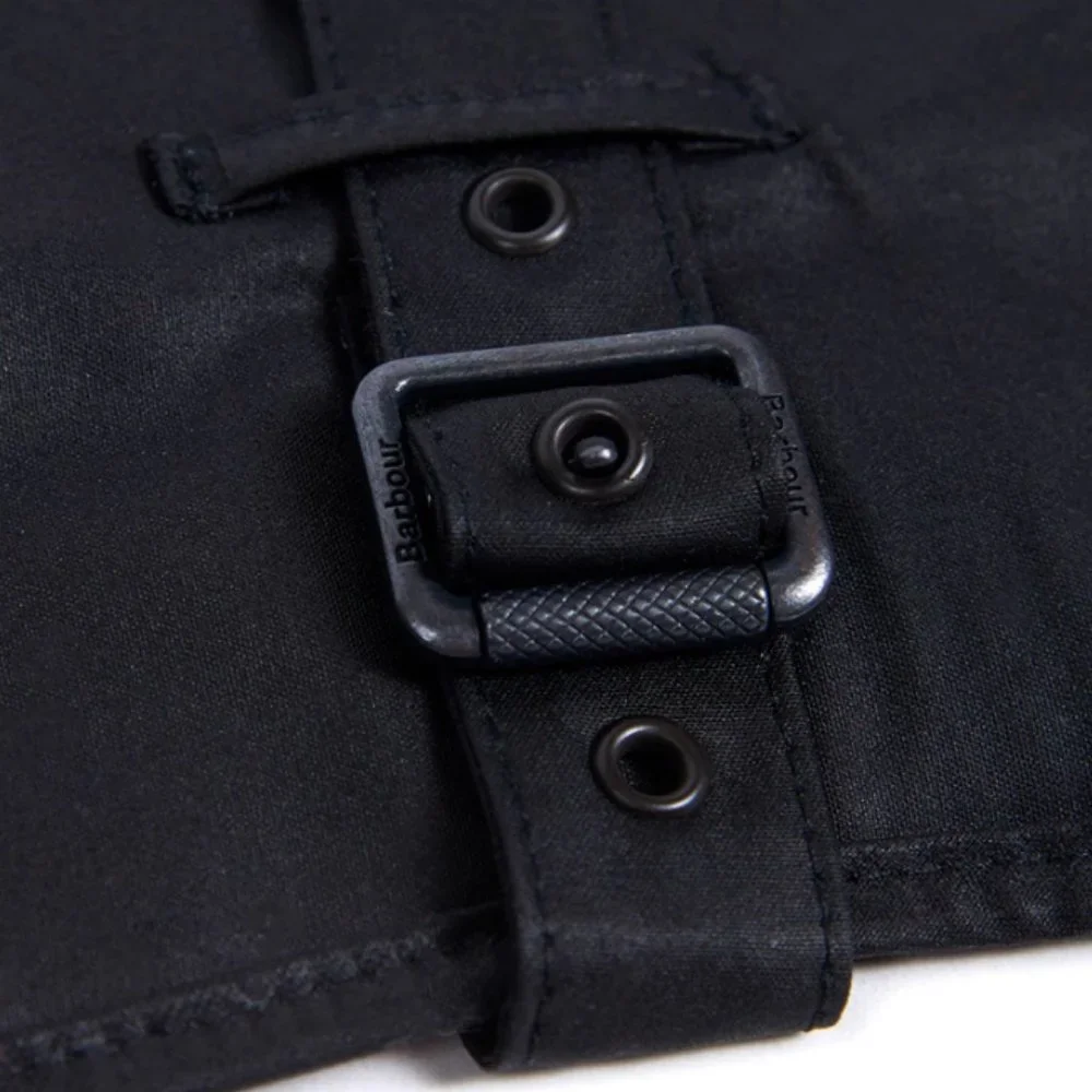 British Classic Black~  BARBOUR Matt Waxed Cotton Dog Coat MSRP$115.